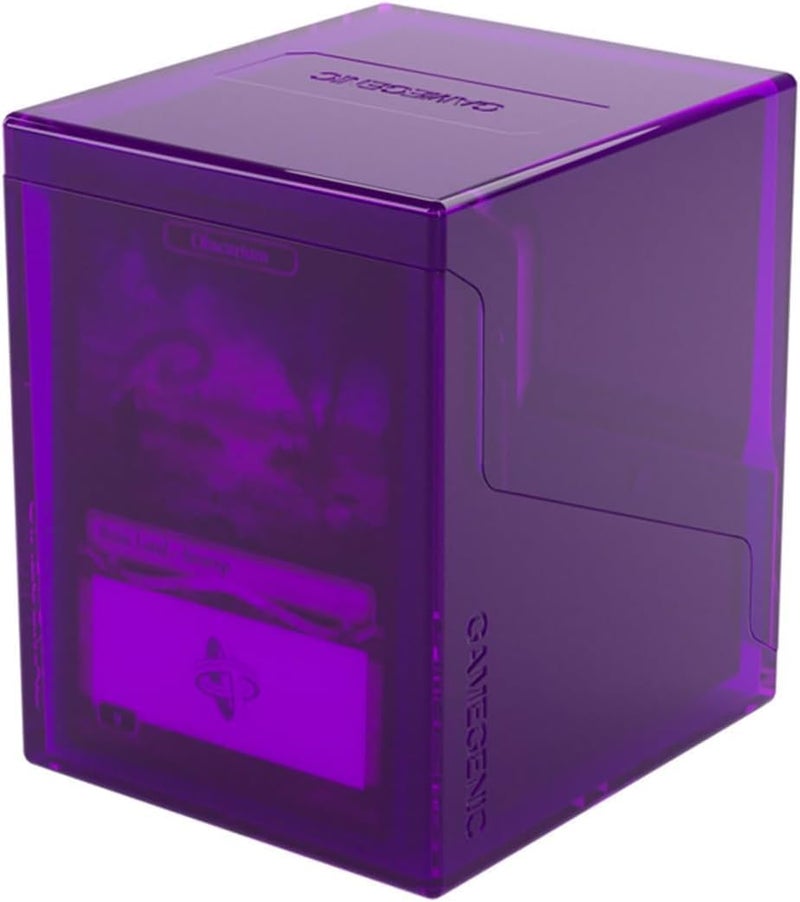 Gamegenic Bastion 100+ XL Deck Box - Compact, Secure, and Perfectly Organized for Your Trading Cards! Safely Protects 100+ Double-Sleeved Cards, Purple Color, Made - Image 1